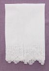Milano Mosaic Lace Trimmed  Linen Guest Towel